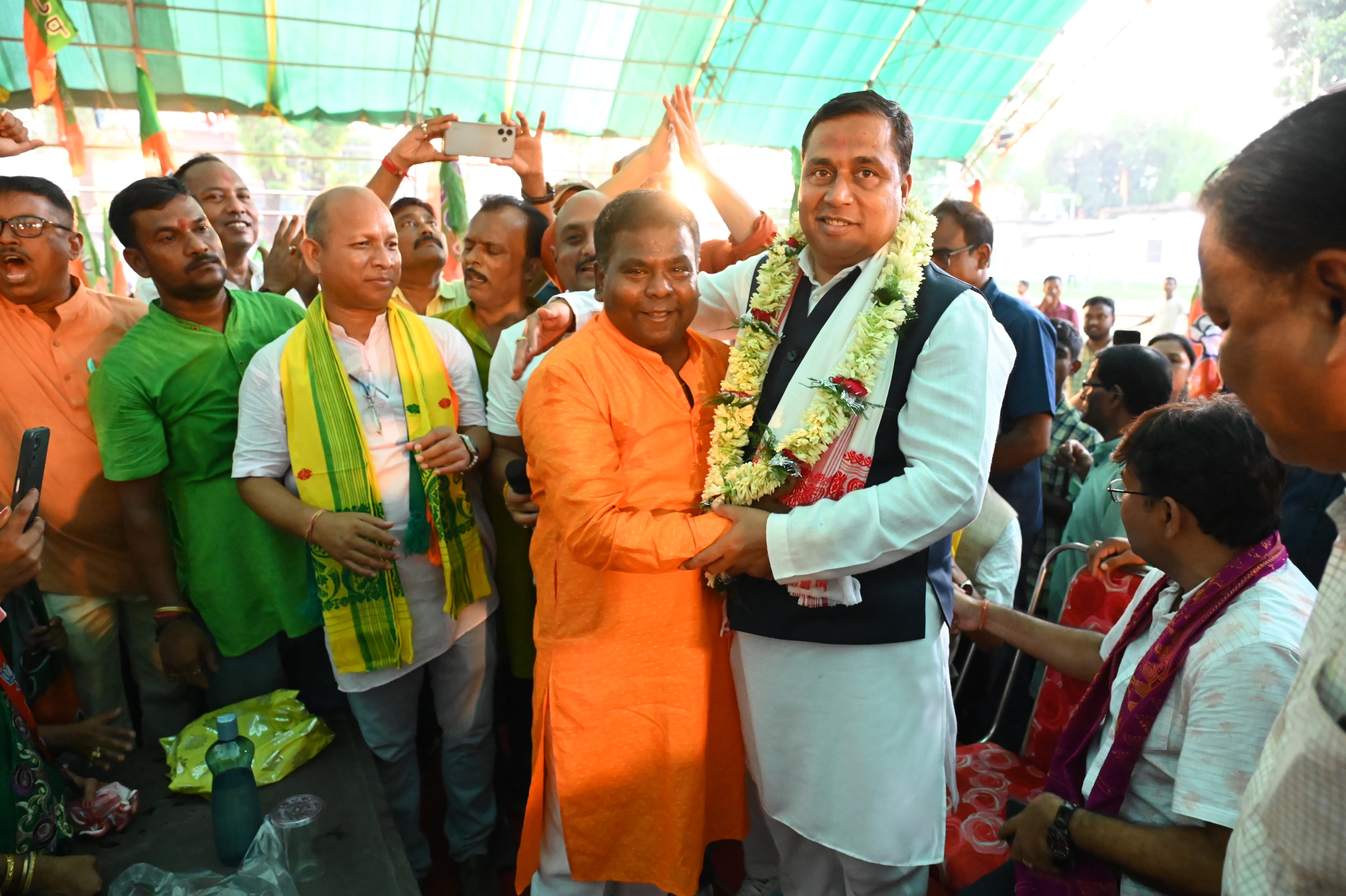 ajp bjp massive road show in bongaigaon