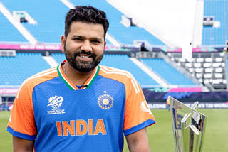 India senior men's cricket team skipper Rohit Sharma was seen discussing his love for the sport of basketball ahead of the ICC T20 World Cup in the Caribbean Islands and America during a greet session with the Larry O'Brien Championship Trophy, the NBA title.
