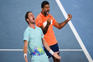 Second seeds Rohan Bopanna and Matthew Ebden overcame fighting Brazilians Orlando Luz and Marcelo Zormann in a testing three-set opening round at the French Open in Paris on June 2. The Australian Open champions scraped through 7-5 4-6 6-4 in a thriller encounter that stretched for two hours and seven minutes.
