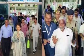 CM Champai Soren and Kalpana Soren returned to Ranchi after attending India Alliance meeting in Delhi