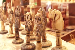 Bhopal Camel Bones Chess Pieces