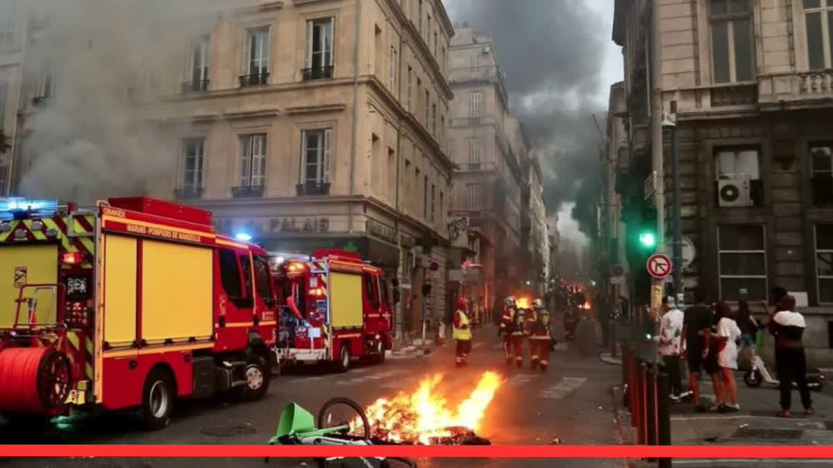 violent protests in Paris