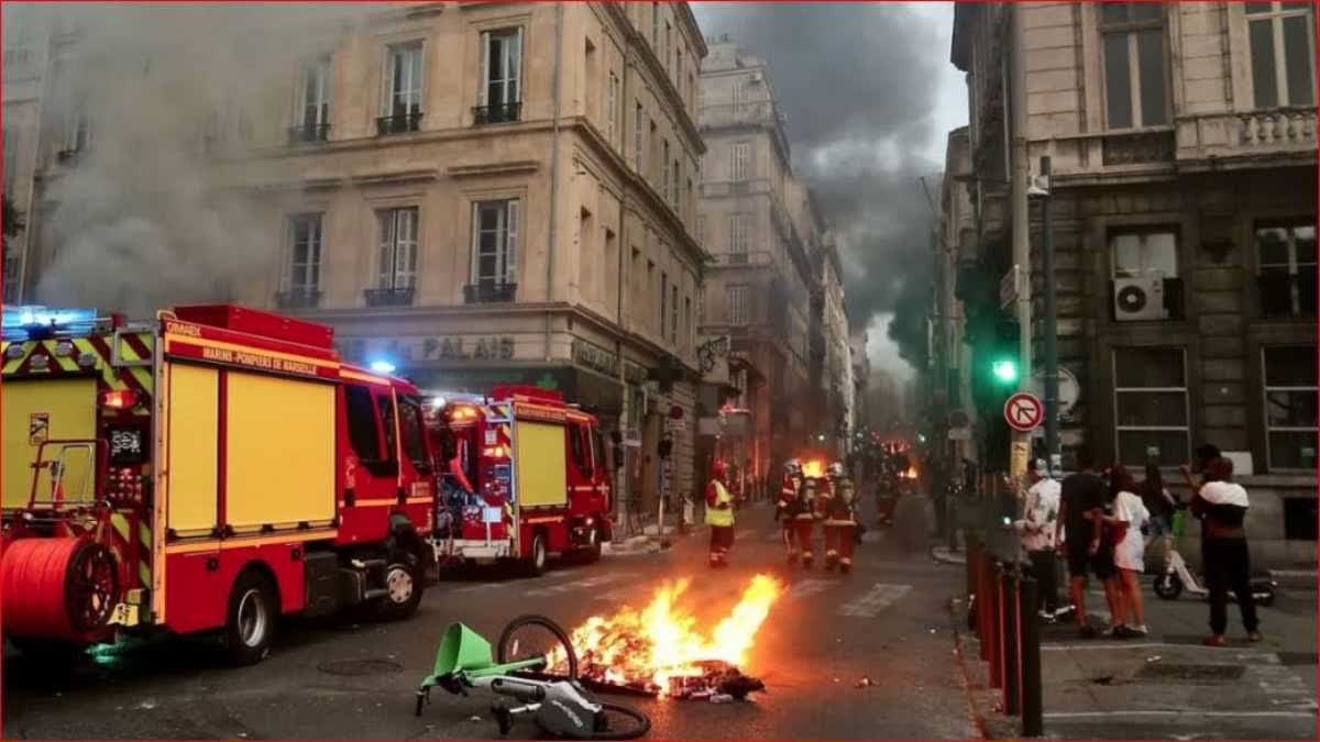 violent protests in france