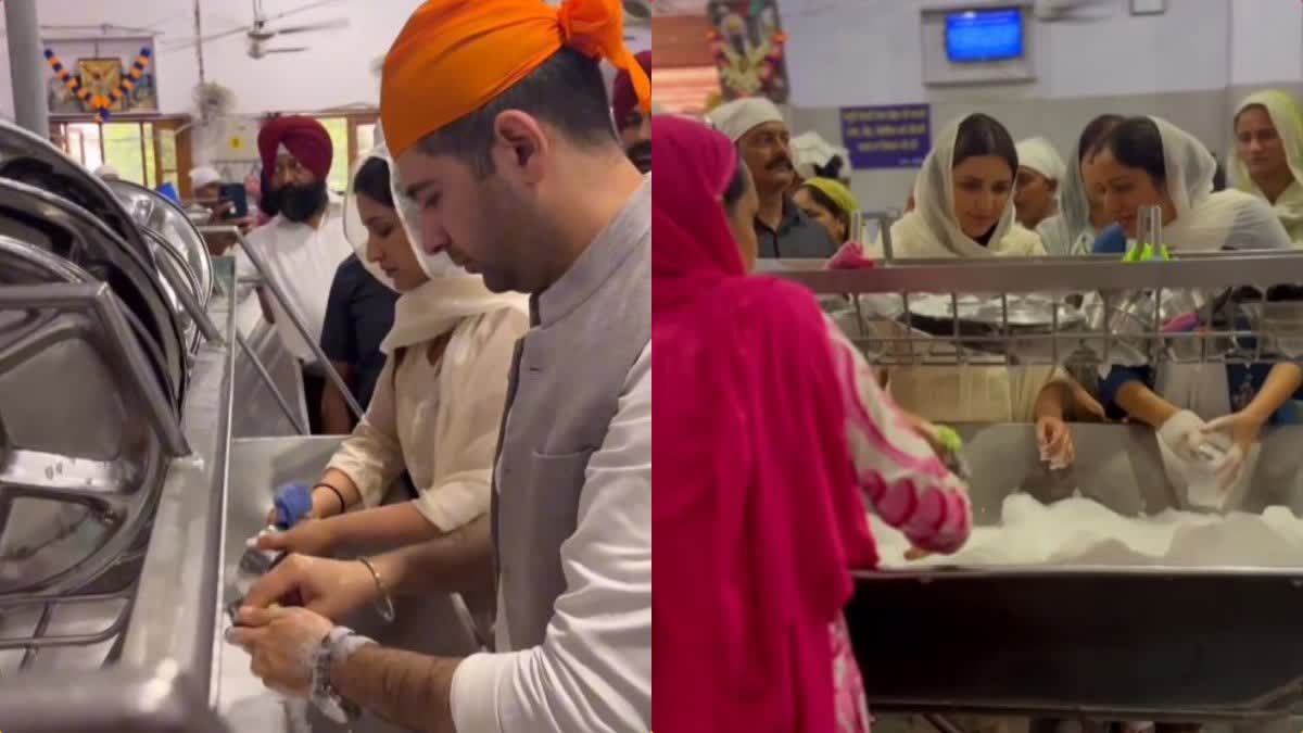 Parineeti and Raghav in golden temple