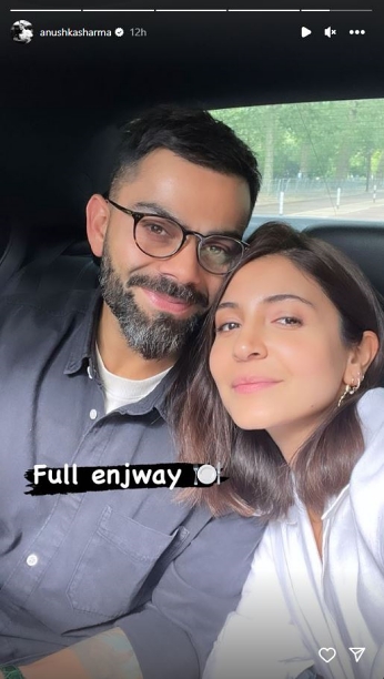 Anushka Sharma drops selfie with hubby Virat Kohli as they 'enjway' vacay in London