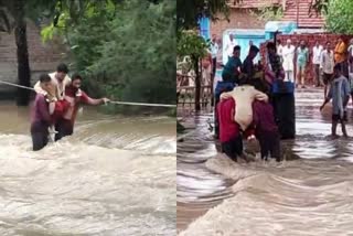 jabalpur Villagers carried groom on shoulders