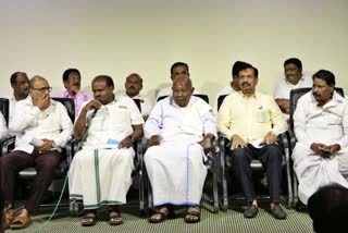 Former CM HD Kumaraswamy spoke at the JDS party office.