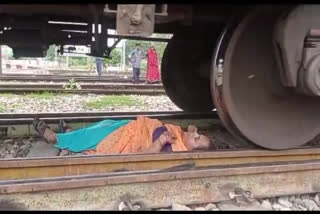 Watch: Woman survives after falling on a railway track as train runs over her