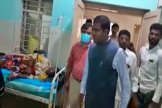 MLA Srinivas visited and inquired about the health of the sick