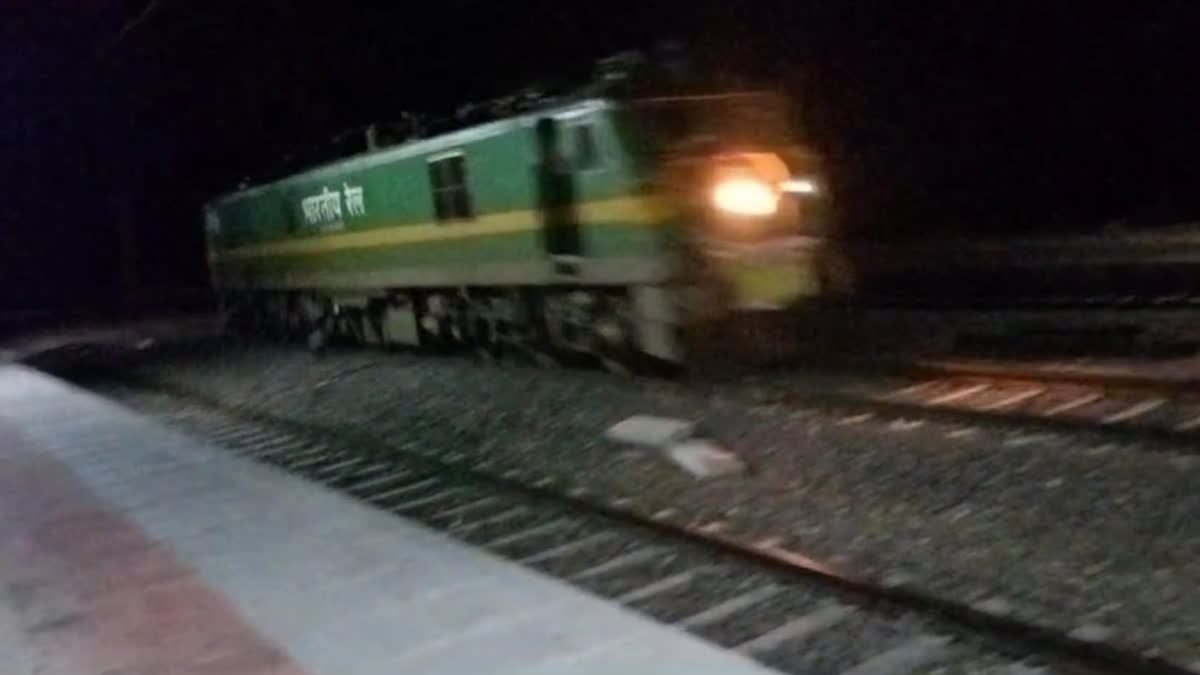 Trial run of electric loco