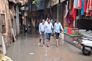 rain in bhiwani Water logging