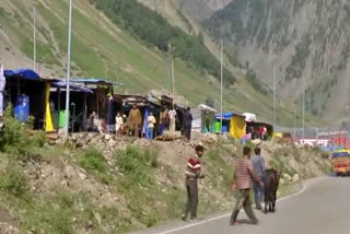 People are arriving to set up shops all along the Amarnath Yatra route in the hope of earning their livelihood