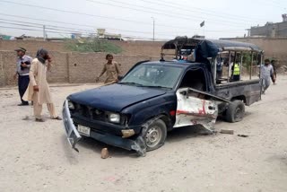 A government vehicle was blown up with a bomb in Pakistan
