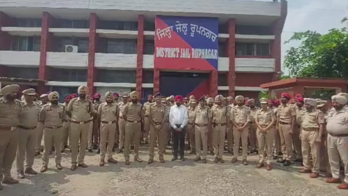 A search operation was conducted in Rupnagar Jail under Operation Satrak