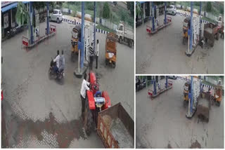 Tractor Accident at Petrol Bunk