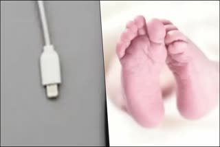 Etv BharatAn 8 month old baby died after being electrocuted by mobile charger in Uttara Kannada Karnataka