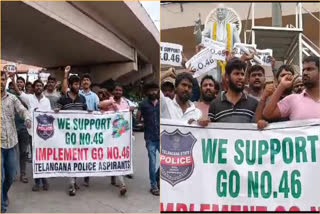 Telangana Police Aspirants To Support GO. 46
