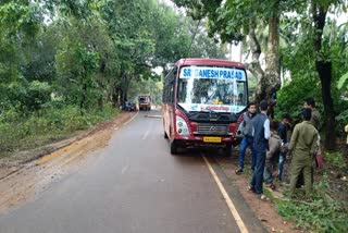 Private bus collides with electric pole: 35 passengers injured