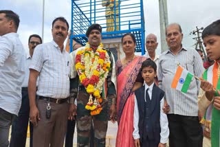 Grand welcome to an ex-soldier who retired from army