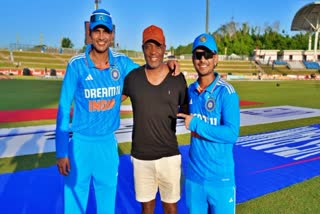 Ishan Kishan and Shubman Gill meet Brian Lara