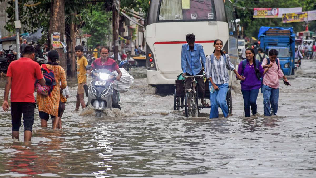 Heavy rainfall in Rajasthan led to the drowning of three individuals, including a six-year-old girl, in a basement flooded with rainwater. Meanwhile, in Jhalawar, three people were swept away by the overflowing Kalisindh river. CM Bhajan Lal Sharma announced financial aid for the families of the deceased and directed officials to manage the aftermath of the flooding