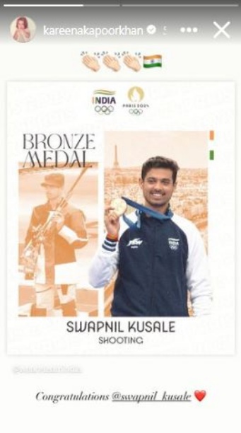 Celebs laud Swapnil Kusale after his historic win at Paris Olympics 2024