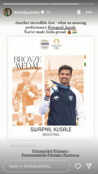 Celebs laud Swapnil Kusale after his historic win at Paris Olympics 2024