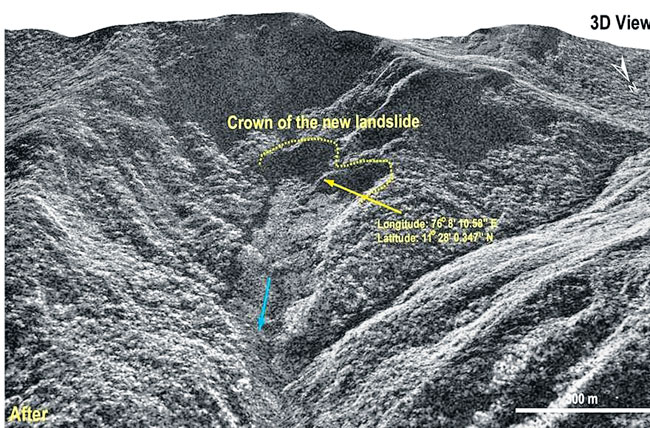 Satellite Images Of Wayanad Landslide