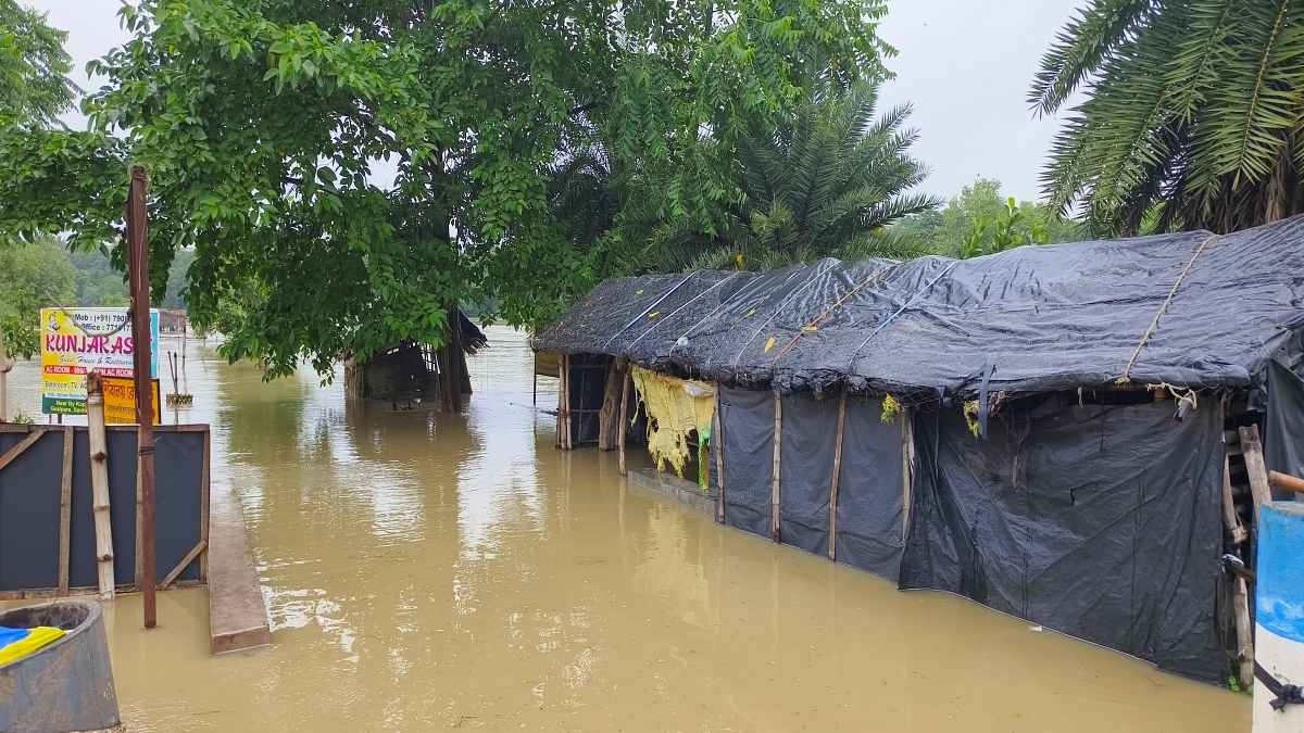 Many areas were flooded with water