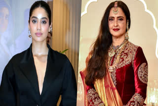 Rekha Kisses Janhvi Kapoor at Ulajh Screening; Reminds Fans of Sridevi with Heartfelt Gesture