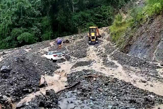 Landslides on NH 10