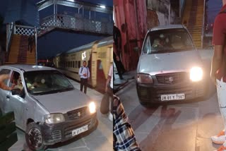 ARMY JAWAN DRIVES CAR RAIL PLATFORM  MEERUT CANTT RAILWAY STATION  LATEST NEWS IN MALAYALAM