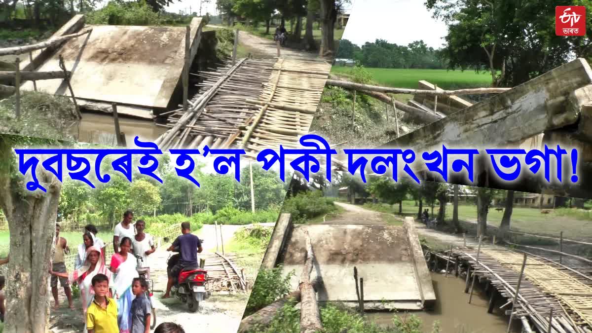 People are suffering due to broken bridge in udalguri