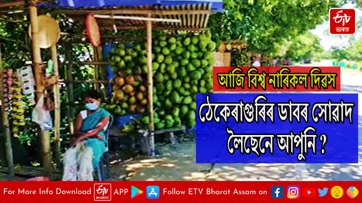 The coconut market at Thekeraguri in Nagaon