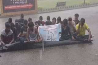 Ravenshaw university students stages dharna