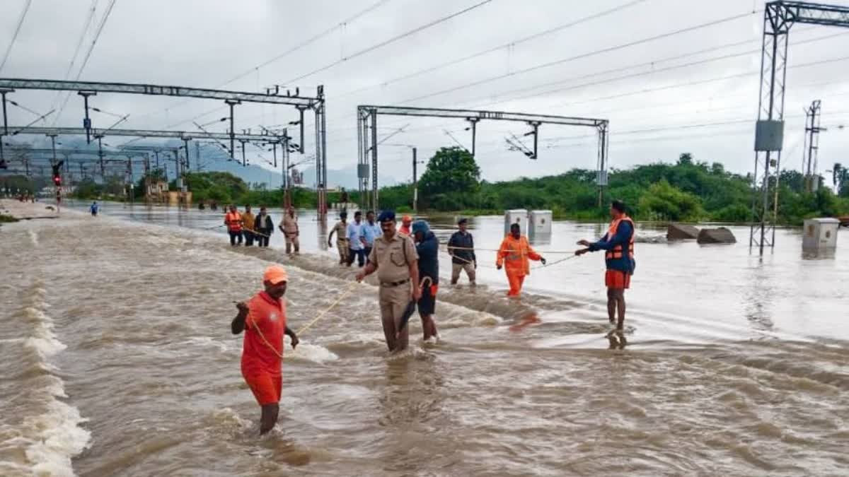 Waterlogging in Telangana and Andhra Pradesh