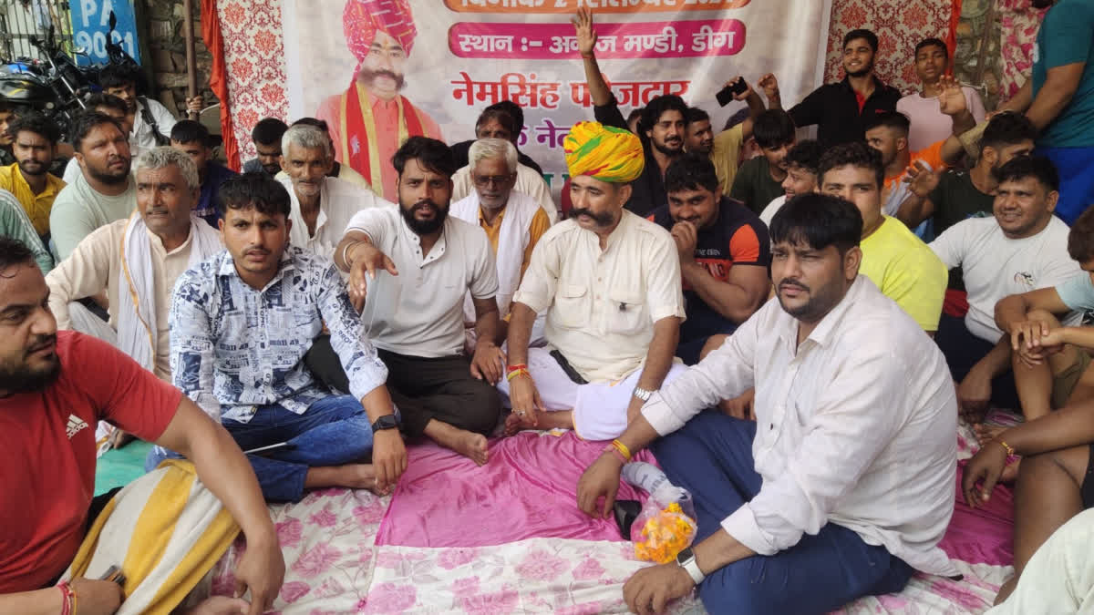 Nem Singh  staged a sit in protest