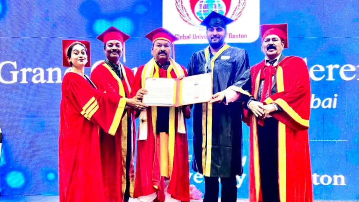 Kashi's Rahul Raj has been awarded a doctorate by the Global University in Boston