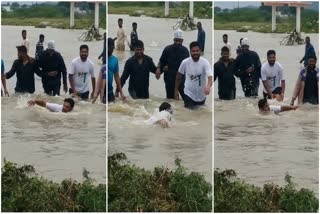 Jadcharla MLA Swim in Dhundubi Canal