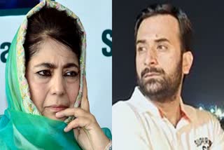 Mehbooba Mufti(L) and Tahir Sayeed collage