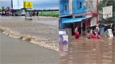 TELANGANA ANDHRA RAIN  RAIN HAVOC HYDERABAD  AP TELANGANA FLOOD  തെലങ്കാന ആന്ധ്രാ മഴക്കെടുതി