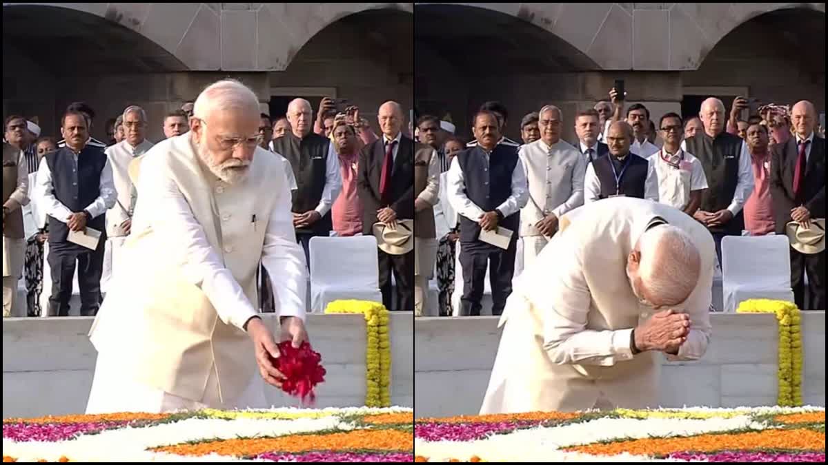 PM Modi, dignitaries pays tribute to Gandhiji at Rajghat