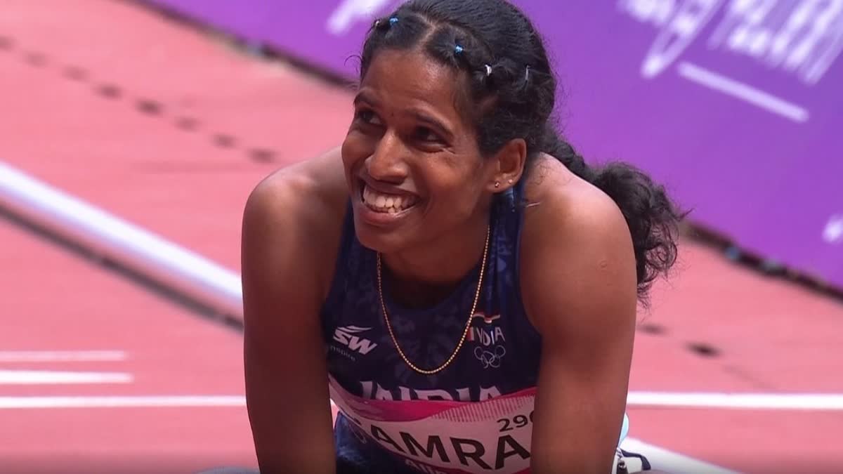 Vithya Ramraj equals PT Usha national record  Asian Games 2023  Vithya Ramraj  PT Usha  national record in women 400m hurdle  പി ടി ഉഷ  പി ടി ഉഷ ദേശീയ റെക്കോഡ്  വിദ്യ രാംരാജ്  വിദ്യ രാംരാജ് ദേശീയ റെക്കോഡ്  ഏഷ്യന്‍ ഗെയിംസ് 2023