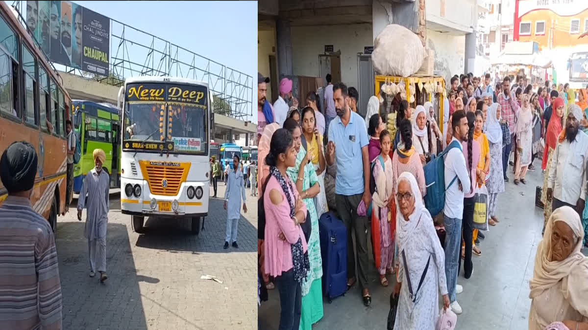 Government buses engaged in AAP rally in Patiala, people causing trouble on the roads