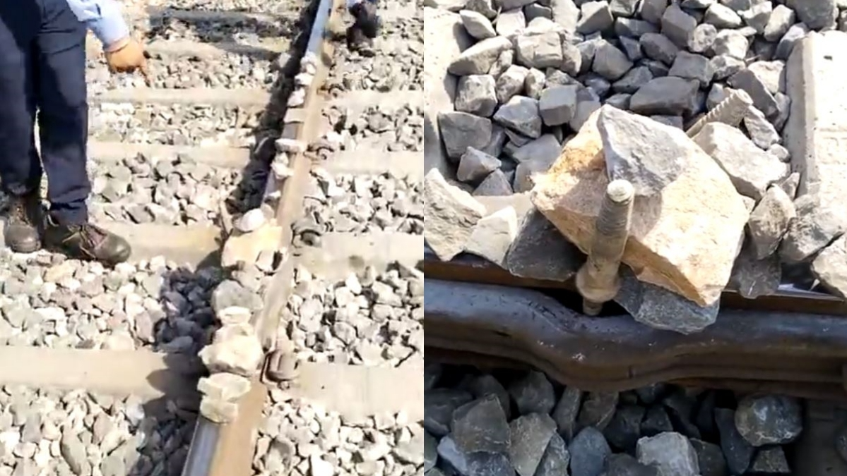 Rod And Stones On Vande Bharat Railway Track