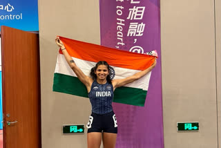 Jyothi Yarraji finished third after being called disqualified during the women's 100m hurdles for a false start, then allowed to run at the Asian Games here on Sunday.