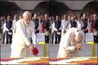 PM Modi, dignitaries pays tribute to Gandhiji at Rajghat