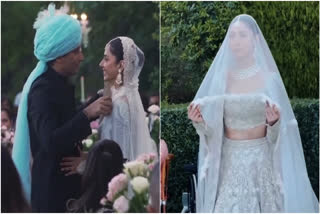 Actor Mahira Khan got hitched to her long-time beau Salim Karim in an intimate ceremony in Pakistan. Mahira opted for a pastel lehenga, while Salim chose a black sherwani for their big day.