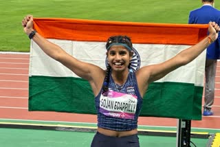 Ancy Sojan wins silver Asian Games 2023  Ancy Sojan  Asian Games 2023  Ancy Sojan wins silver in women long jump  ആൻസി സോജൻ  ഏഷ്യന്‍ ഗെയിംസ് 2023