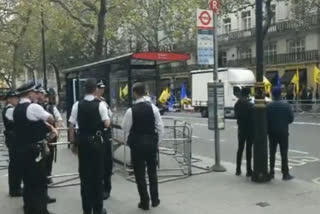 Khalistan supporters gather outside Indian High Commission in London, police restrict protestors